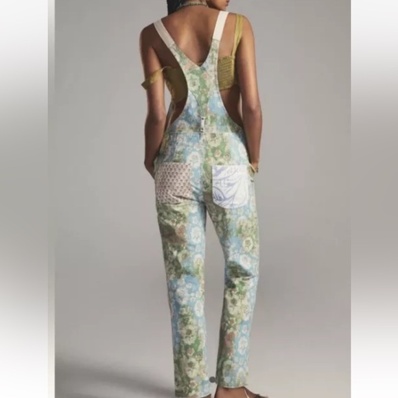 SOLD: Anthropologie Pilcro The Wanderer Overalls patchwork - Picture 3 of 8
